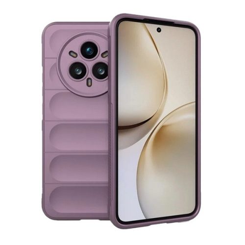 Realme 14 Pro Plus, Szilikon tok, közepesen ütésálló, 3D minta, lila