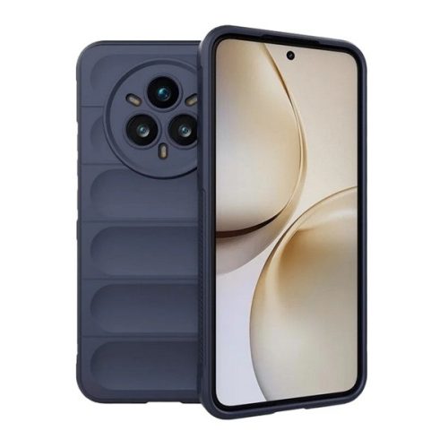 Realme 14 Pro Plus, Szilikon tok, közepesen ütésálló, 3D minta, sötétkék