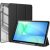 Samsung Galaxy Tab S10 FE Plus (13.1) SM-X620 / X626B, mappa tok, Trifold, légpárnás sarok, közepesen ütésálló, érintőceruza tartó, átlátszó hátlap, Dux Ducis Toby, fekete