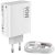 Hálózati töltő adapter, 90W, USB aljzat, USB Type-C kábellel, gyorstöltés, Xiaomi Hypercharge Combo, fehér, gyári