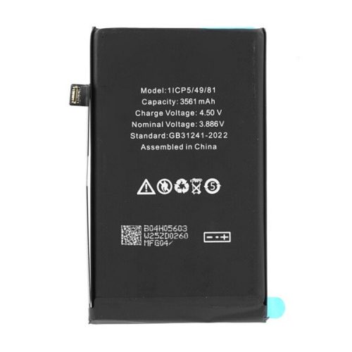 Apple iPhone 16, Akkumulátor, 3561 mAh, Li-Ion, kompatibilis
