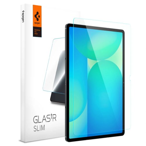 Samsung Galaxy Tab S10 FE Plus (13.1) SM-X620 / X626B, Kijelzővédő fólia, ütésálló fólia, Tempered Glass (edzett üveg), tok barát, Spigen Glastr Slim, Clear