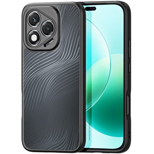 Huawei Honor 400 Lite, Műanyag hátlap védőtok + szilikon keret, hullám minta, Dux Ducis Aimo, áttetsző/fekete