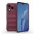 Huawei Honor 400 Lite, Szilikon tok, közepesen ütésálló, 3D minta, bordó