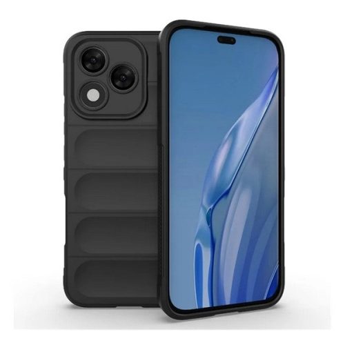 Huawei Honor 400 Lite, Szilikon tok, közepesen ütésálló, 3D minta, fekete