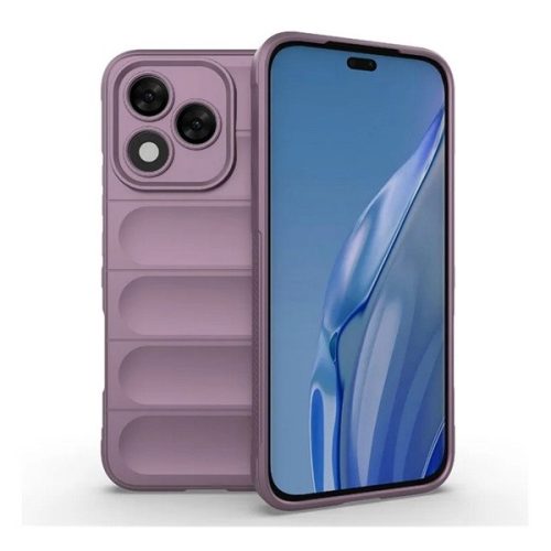Huawei Honor 400 Lite, Szilikon tok, közepesen ütésálló, 3D minta, lila