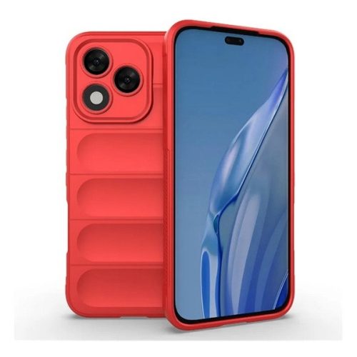 Huawei Honor 400 Lite, Szilikon tok, közepesen ütésálló, 3D minta, piros