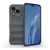 Huawei Honor 400 Lite, Szilikon tok, közepesen ütésálló, 3D minta, sötétszürke