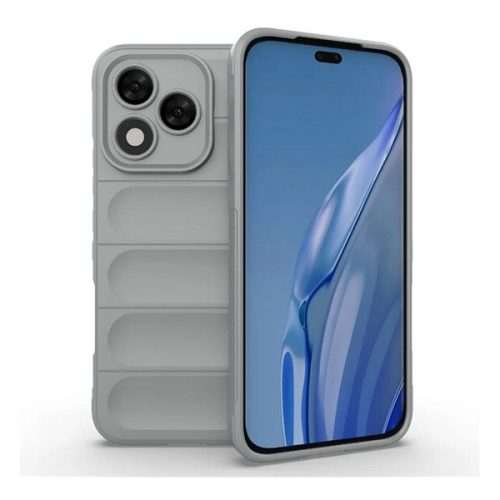 Huawei Honor 400 Lite, Szilikon tok, közepesen ütésálló, 3D minta, világosszürke