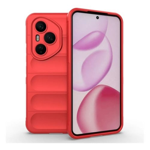 Huawei Honor 400 Pro (Global), Szilikon tok, közepesen ütésálló, 3D minta, piros