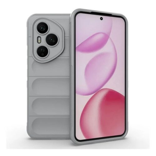 Huawei Honor 400 Pro (Global), Szilikon tok, közepesen ütésálló, 3D minta, világosszürke