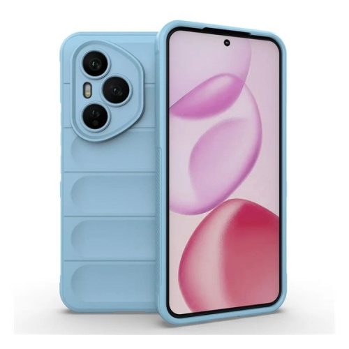 Huawei Honor 400 Pro (Global), Szilikon tok, közepesen ütésálló, 3D minta, világoskék