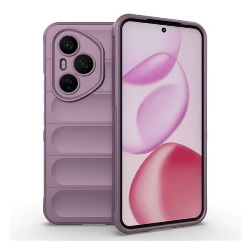Huawei Honor 400 Pro (Global), Szilikon tok, közepesen ütésálló, 3D minta, lila