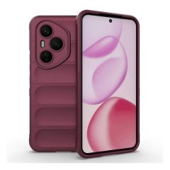   Huawei Honor 400 Pro (Global), Szilikon tok, közepesen ütésálló, 3D minta, bordó
