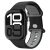 Apple Watch 4-6, SE, SE (2022) (42 / 44 mm) / Watch 7-9 (45 mm) / Watch 10 (46 mm) / Watch Ultra 1-2 (49 mm), szilikon pótszíj, állítható, Spigen Nano Pop, fekete/szürke