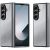 Samsung Galaxy Z Fold7 SM-F966B, Műanyag hátlap védőtok + szilikon keret, hullám minta, Dux Ducis Aimo, áttetsző/fekete