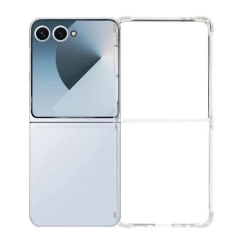 Samsung Galaxy Z Flip7 SM-F766B, Szilikon tok, közepesen ütésálló, légpárnás sarok, átlátszó