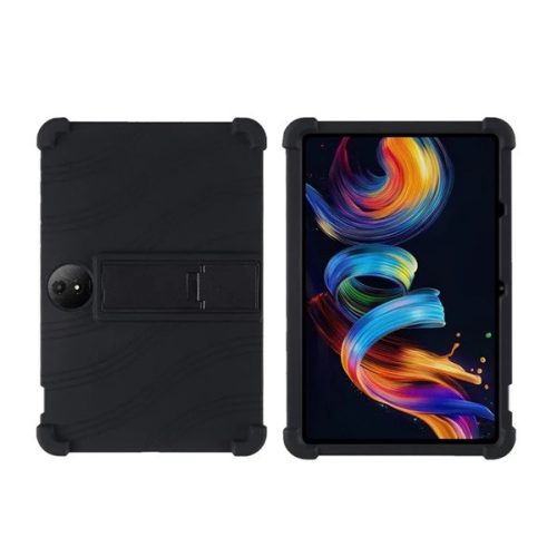 TCL NxtPaper 11 Plus (11.5), Szilikon tok, közepesen ütésálló, kitámasztóval, Defender, fekete