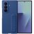 Samsung Galaxy Z Fold7 SM-F966B, Szilikon tok, + 2 db kijelzővédő fólia, matt, kitámasztóval, kék, gyári