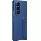 Samsung Galaxy Z Fold7 SM-F966B, Szilikon tok, + 2 db kijelzővédő fólia, matt, kitámasztóval, kék, gyári