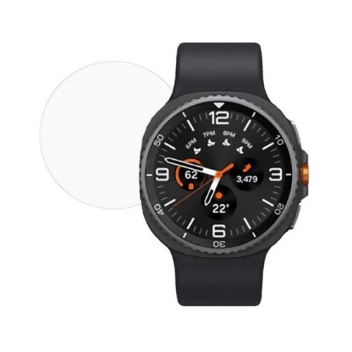 Samsung Galaxy Watch 8 (44 mm) SM-L330 / L335, Kijelzővédő fólia, ütésálló fólia (az íves részre nem hajlik rá!), Tempered Glass (edzett üveg), Clear