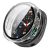 Samsung Galaxy Watch 8 (44 mm) SM-L330 / L335, Műanyag védőkeret, kijelzővédő üveggel, közepesen ütésálló, szíj nélkül, átlátszó