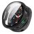 Samsung Galaxy Watch 8 (40 mm) SM-L320 / L325, Műanyag védőkeret, kijelzővédő üveggel, közepesen ütésálló, szíj nélkül, fekete