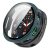 Samsung Galaxy Watch 8 (40 mm) SM-L320 / L325, Műanyag védőkeret, kijelzővédő üveggel, közepesen ütésálló, szíj nélkül, sötétzöld