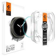   Samsung Galaxy Watch 8 (40 mm) SM-L320 / L325, Kijelzővédő fólia, ütésálló fólia (az íves részre is!), Tempered Glass (edzett üveg), Spigen Ez Fit, Clear, 2 db / csomag