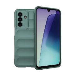  Samsung Galaxy A17 4G / A17 5G SM-A175F / A176B, Szilikon tok, közepesen ütésálló, 3D minta, sötétzöld