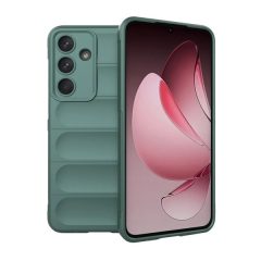   Samsung Galaxy S25 FE SM-S731, Szilikon tok, közepesen ütésálló, 3D minta, sötétzöld