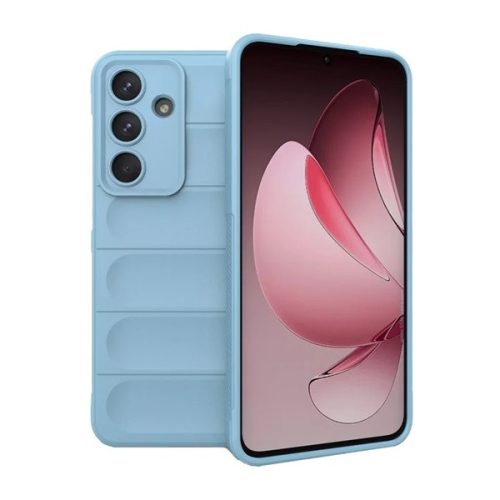 Samsung Galaxy S25 FE SM-S731, Szilikon tok, közepesen ütésálló, 3D minta, világoskék
