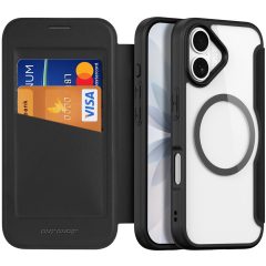   Apple iPhone 17, Oldalra nyíló tok, stand, közepesen ütésálló, Magsafe kompatibilis, Dux Ducis Skin Pro Magsafe, fekete