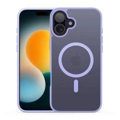   Apple iPhone 17, Műanyag hátlap védőtok + szilikon keret, közepesen ütésálló, légpárnás sarok, Magsafe kompatibilis, Dux Ducis Yind, áttetsző/lila
