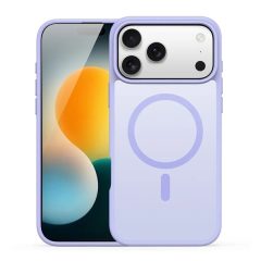   Apple iPhone 17 Pro Max, Műanyag hátlap védőtok + szilikon keret, közepesen ütésálló, légpárnás sarok, Magsafe kompatibilis, Dux Ducis Yind, áttetsző/lila