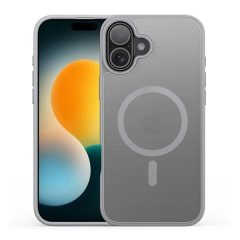   Apple iPhone 17, Műanyag hátlap védőtok + szilikon keret, közepesen ütésálló, légpárnás sarok, Magsafe kompatibilis, Dux Ducis Yind, áttetsző/világosszürke