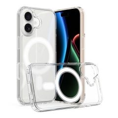   Apple iPhone 17, Szilikon tok, közepesen ütésálló,  légpárnás sarok, Magsafe kompatibilis, átlátszó