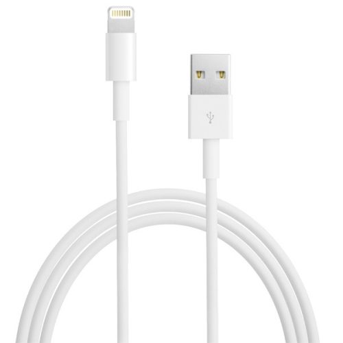 USB töltő- és adatkábel, Lightning, 50 cm, Apple, fehér, gyári