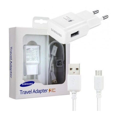 Hálózati töltő adapter, 5V / 2000mA, USB aljzat, Samsung, fehér, gyári