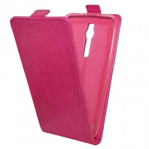 Asus Zenfone 2 ZE551ML, Forcell lenyitható bőrtok, Slim Flexi, felfelé nyíló - kinyitható, rózsaszín
