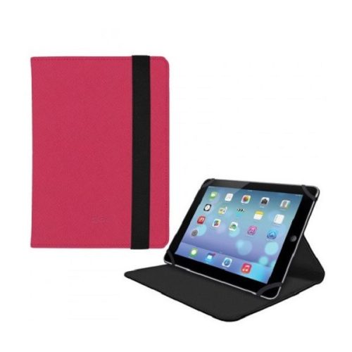 Univerzális TabletPC tok, mappa tok, 8"-os készülékekhez, nanopadszerű rögzítés, Blautel 4-OK, rózsaszín/fekete