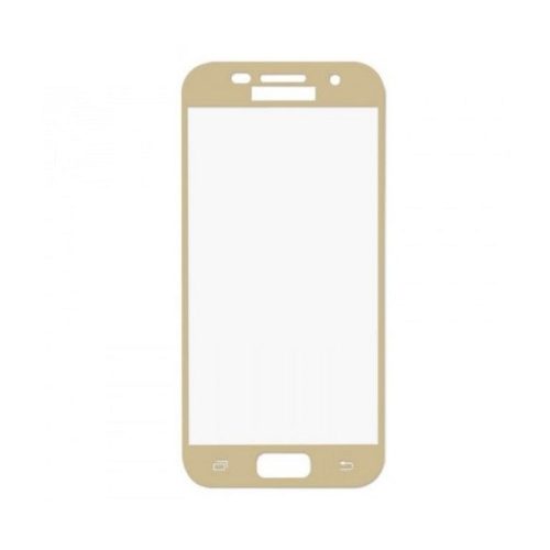 Samsung Galaxy A5 (2017) SM-A520F, Kijelzővédő fólia, ütésálló fólia (az íves részre is!), Tempered Glass (edzett üveg), Enkay, arany