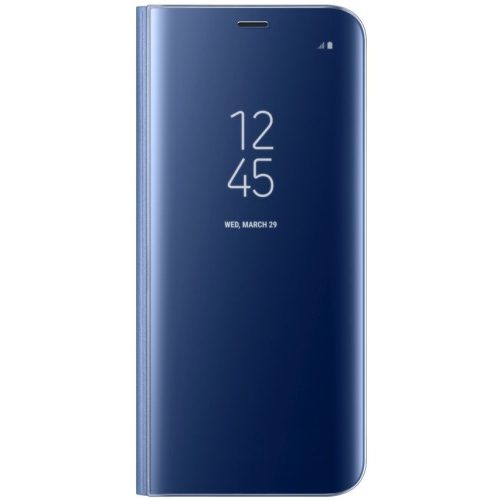 Samsung Galaxy S8 SM-G950, Oldalra nyíló tok, hívás mutatóval, Clear View Cover, kék, gyári