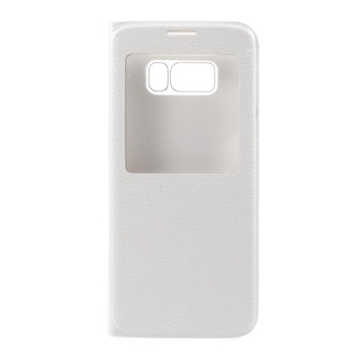 Samsung Galaxy S8 SM-G950, Oldalra nyíló tok, hívás mutatóval, fehér