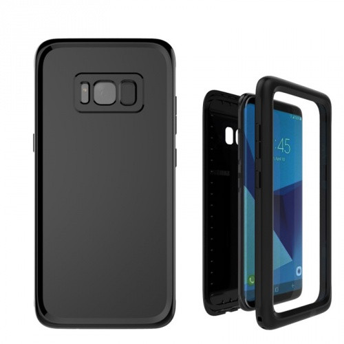 Samsung Galaxy S8 SM-G950, vízálló tok, IP68 szabvány, Aqua, fekete