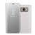 Samsung Galaxy S8 SM-G950, Oldalra nyíló tok, hívás mutatóval, Smart View Cover, ezüst (utángyártott)