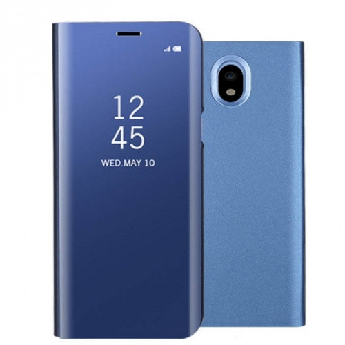 Samsung Galaxy J5 (2017) SM-J530F, Oldalra nyíló tok, hívás mutatóval, Smart View Cover, kék (utángyártott)