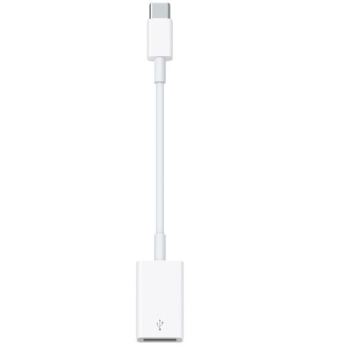 Adapter kábel, átalakító, USB - USB Type-C, Apple, fehér, gyári
