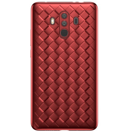 Huawei Mate 10 Pro, TPU szilikon tok, Baseus BV, fonott minta, piros
