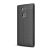 Sony Xperia L2, TPU szilikon tok, bőrhatású, varrásminta, fekete